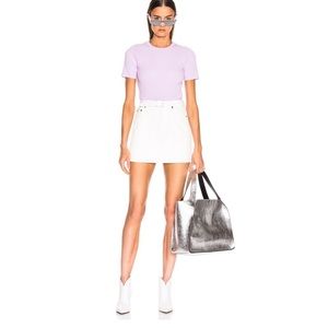 HELMUT LANG | Angel Side Zipper Tee |  Rib Knit